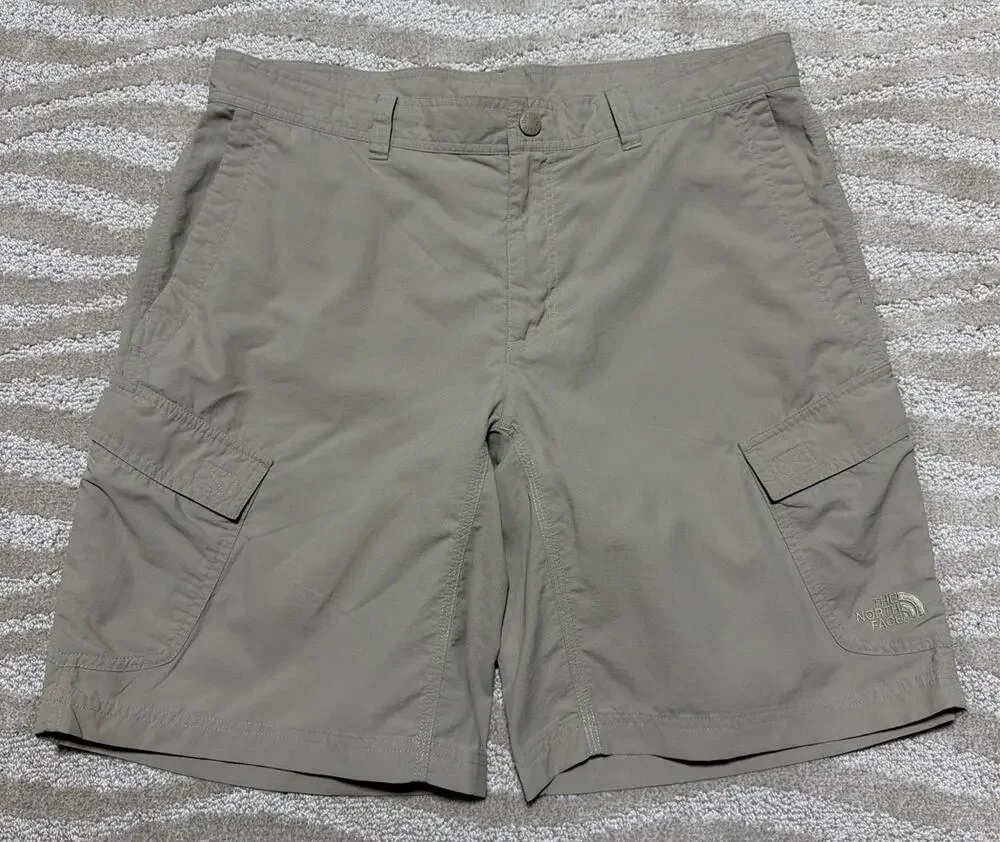 THE NORTH FACE Men's Horizon Nylon Cargo Utility Hiking Shorts Beige Size 36